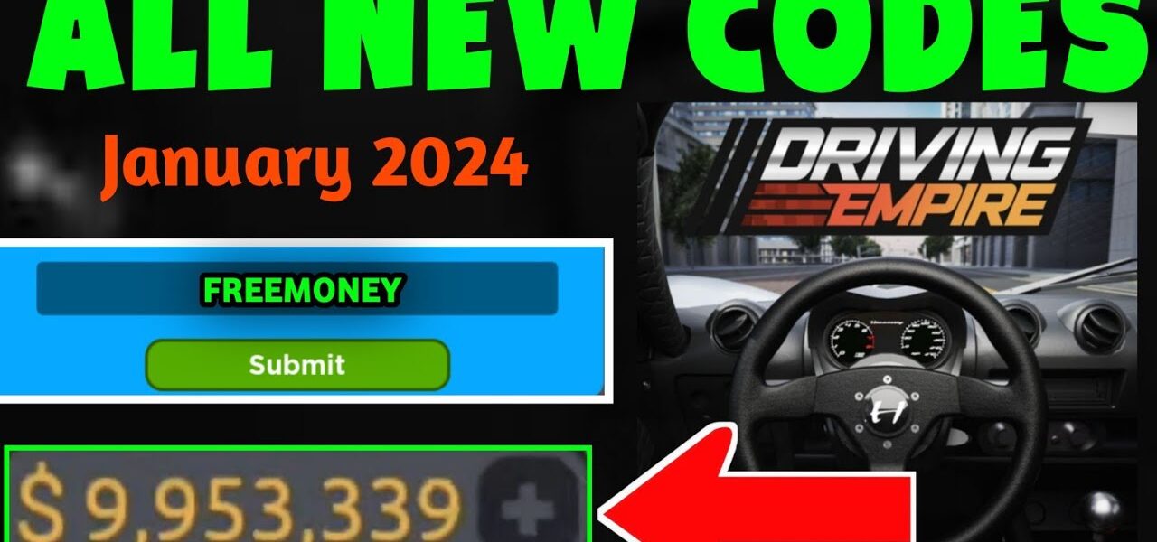 Roblox Driving Empire Car Racing Codes 07 August 2024