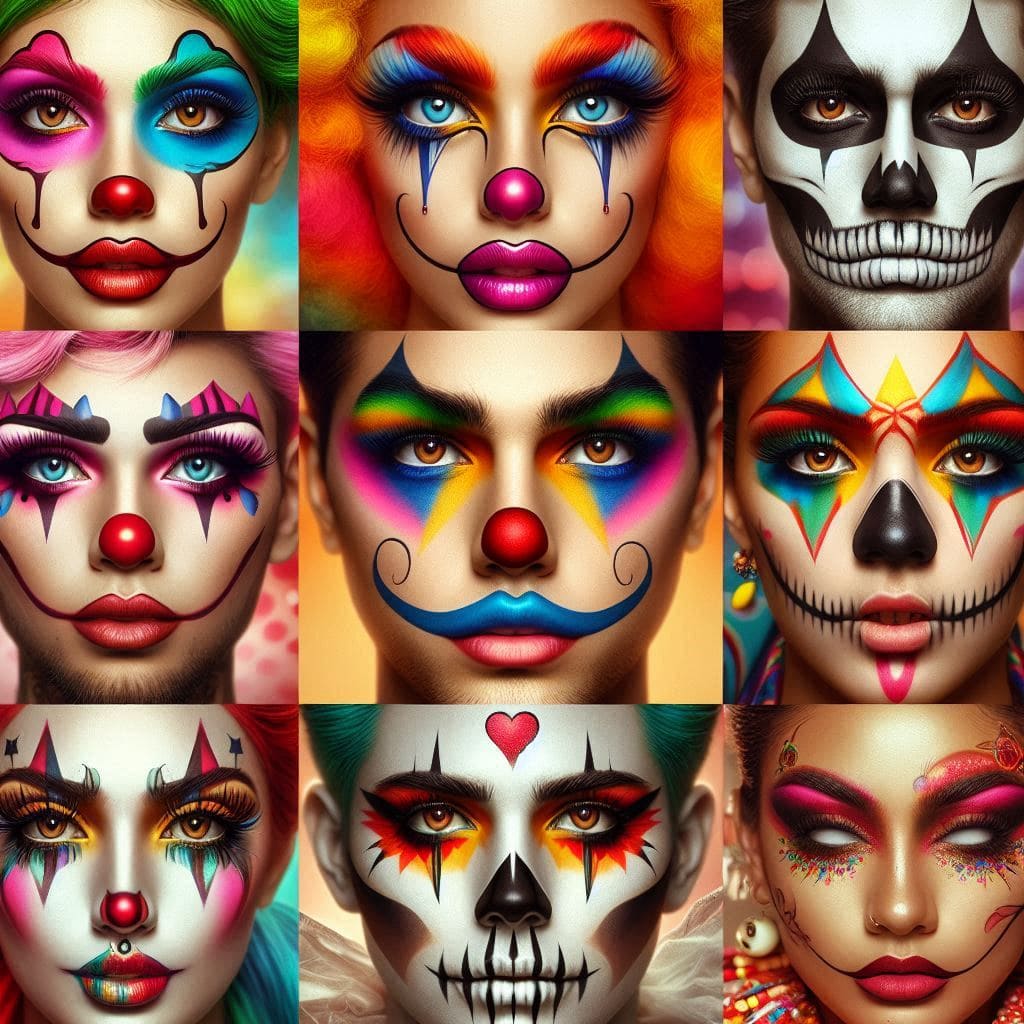 Top 10 Creative Clown Makeup Ideas: From Cute to Creepy